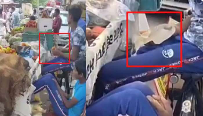 Viral: பழங்களை சுத்தம் செய்ய முகமூடியை உபயோகப்படுத்திய பழ வியாபாரி!! Viral: பழங்களை சுத்தம் செய்ய முகமூடியை உபயோகப்படுத்திய பழ வியாபாரி!!