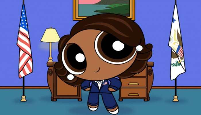 கார்ட்டூன் நெட்வார்கின் நூதனமான பாராட்டு ‘Powerpuff Madam’கமலா ஹாரிஸ்… title=