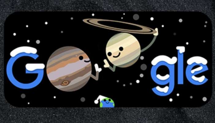 வியாழன், சனி கோள்களின் ‘Great Conjunction’-ஐ தன் பாணியில் கொண்டாடும் Google Doodle