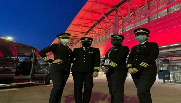 வட துருவத்தின் மீது பறந்து சரித்திரம் படைத்த Air India-வின் Women Pilot team
