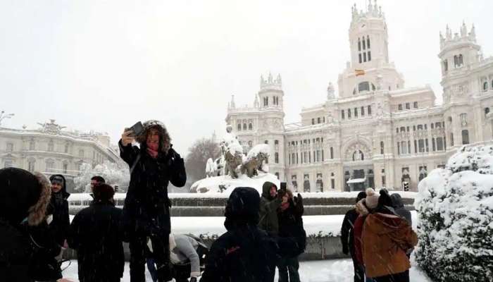 அதிக பனிப்பொழிவால் அண்டார்டிகாவைப் போல் மாறிய Madrid