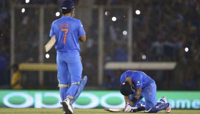 Virat on Dhoni: உடற்பயிற்சி சோதனையில் ஓடுவது போல் ஓடச் செய்தவர் தோனி title=