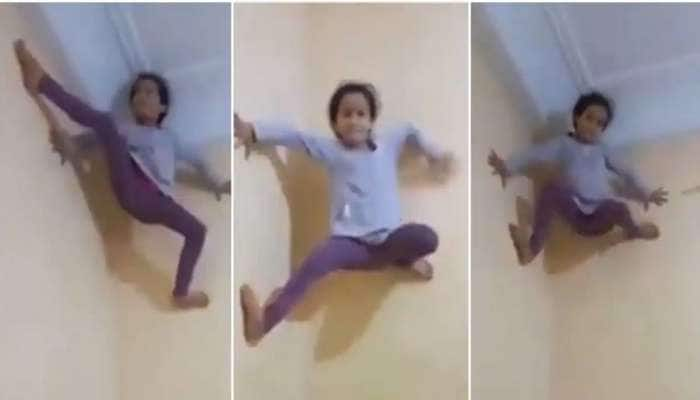 Viral Video: சிலந்தியைப் போல் சுவற்றில் ஏறி அசத்தும் Spider Girl..!! title=