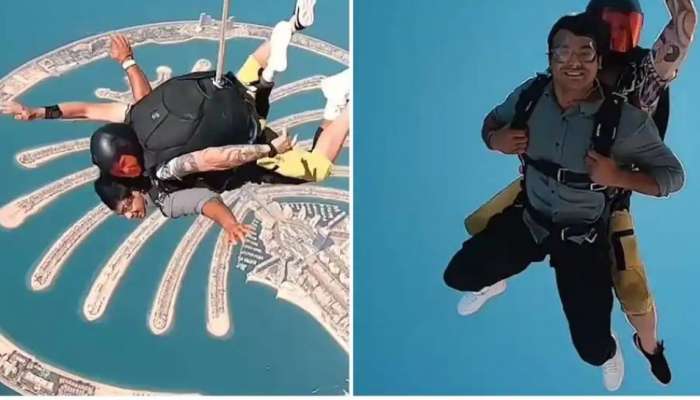 துபாயில் skydiving செய்யும் ஒலிம்பிக் தங்கமகன் நீரஜ் சோப்ரா