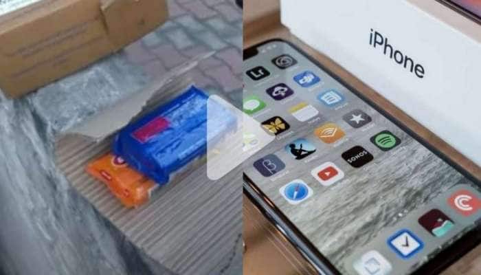 Watch Viral Video: Flipkart கொடுத்த அதிர்ச்சி; iPhone 12-க்கு பதிலாக சோப்பு கட்டிகள்..!! title=