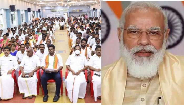 உள்ளாட்சி தேர்தலில் வெற்றி பெற்ற பாஜகவினருக்கு பிரதமர் மோடி தமிழில் வாழ்த்து title=