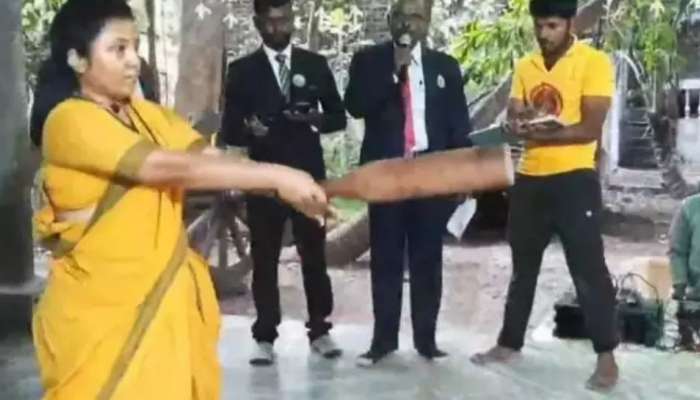 30 நிமிடத்தில் 1082 முறை கரலாக்கட்டை சுற்றி உலக சாதனை: திரிஷா மாஸ் வெற்றி
