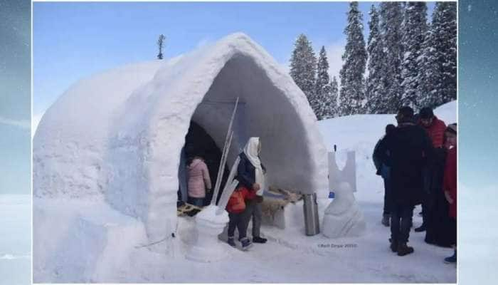 கஷ்மீரில் பனிக் கட்டிகளால் ஆன உலகின் மிகப்பெரிய ‘Igloo Cafe’!