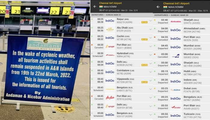 அந்தமானில் புயல் அபாயம்; சென்னையிலிருந்து அந்தமான் செல்லும் விமானங்கள் ரத்து!