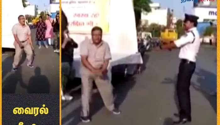 Funny Dance Video: Old Man Break Dance in Traffic