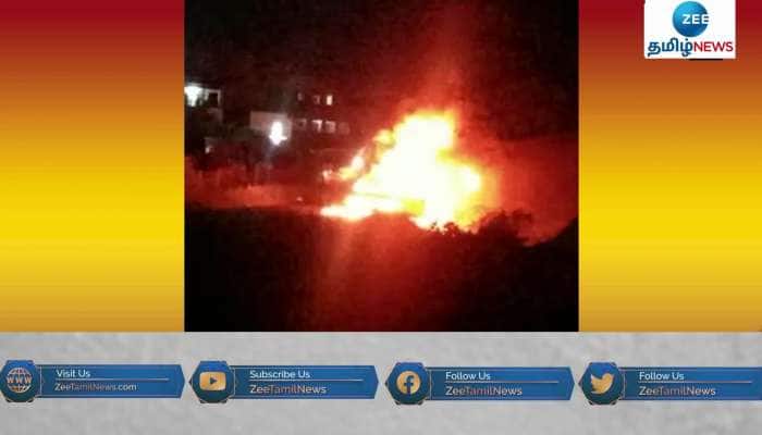 Car catches fire suddenly in Tiruppur 