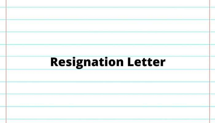 Short and brief resignation letter