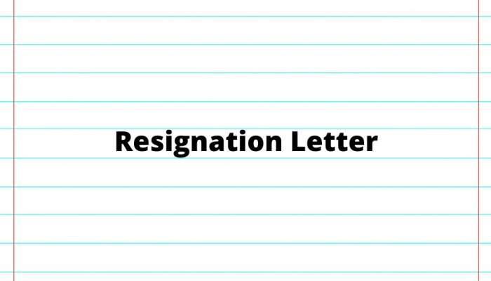Short and brief resignation letter
