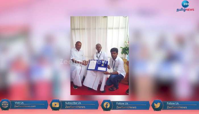 Youth from Gudiyattam gets State Youth Award from TN CM MK Stalin