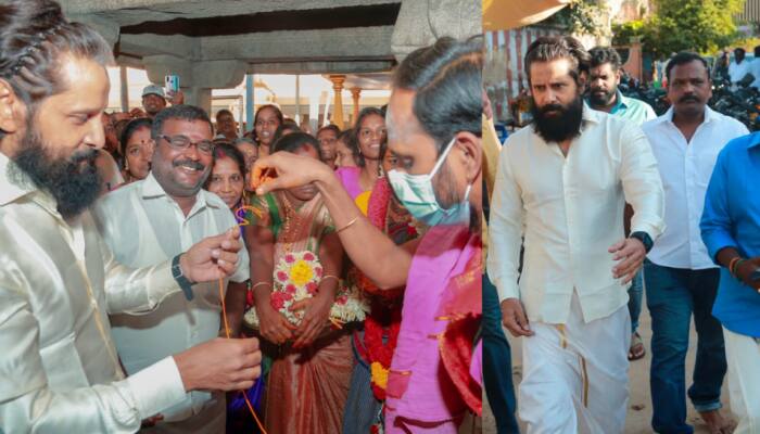 பணியாளர் வீட்டுத் திருமணம் - குடும்பத்தில் ஒருவராக சீயான் விக்ரம்