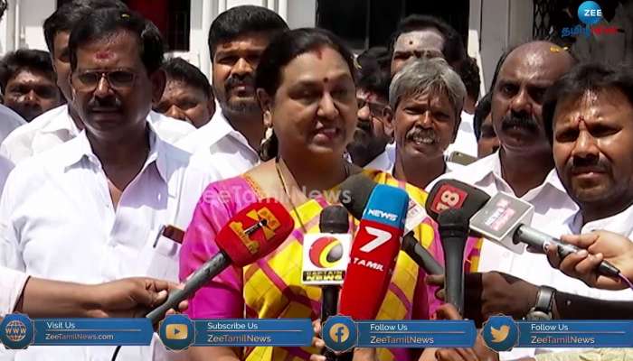 DMDK Treasurer Premalatha Vijayakanth Press Meet