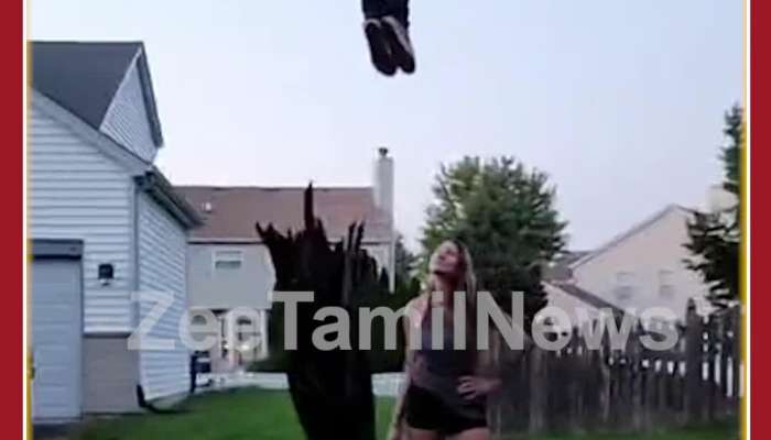 Unbelievable Viral Video: Girl Suddenly Started Swinging in Air, Netizens Shocked