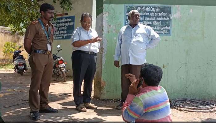 நாமக்கல்: ஆய்வு செய்ய வந்த கலெக்டரிடம் குடி மகன் செய்த அலப்பறை