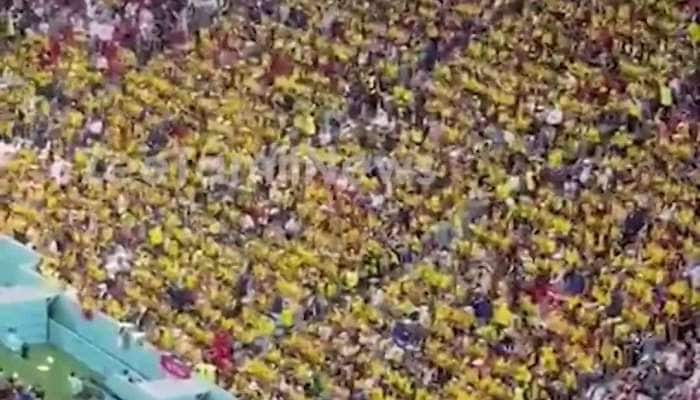 Ecuador fans chanting we want beer at Qatar stadium on FIFA world cup 2022