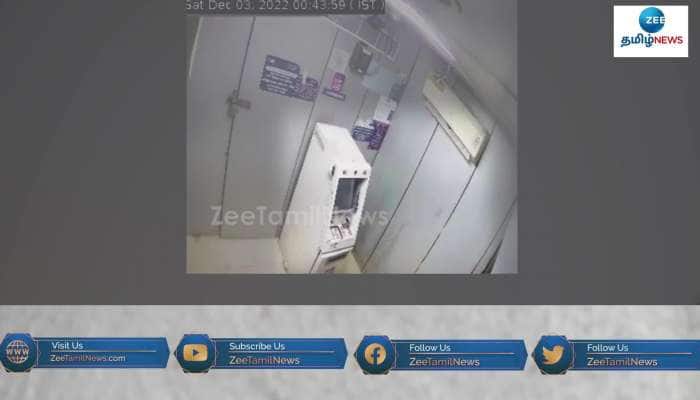 gangsters tried to broke ATM machine near Madurai 