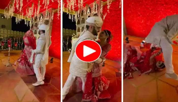 Funny Marriage Video: Bride Falls Down While Dancing, See What Happens Next