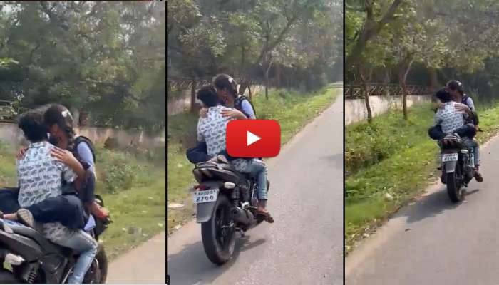 ஆபத்தான நிலையில் கட்டிப்பிடித்துக்கொண்டு ஜாலிய பைக்கில் பயணித்த ஜோடி கைது 