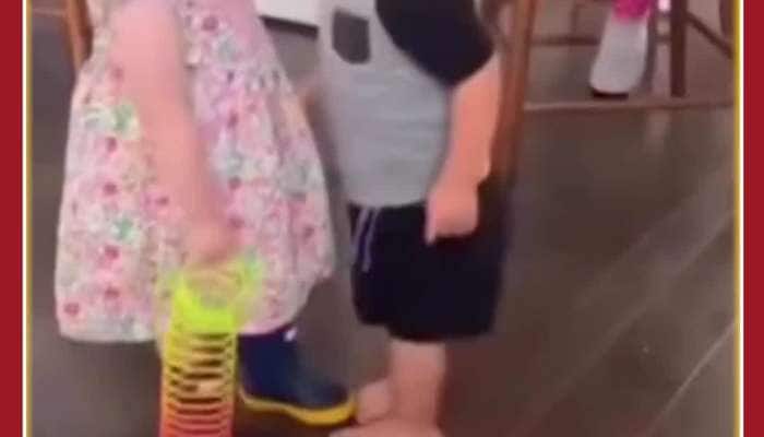Cute Viral Video: Girl Kisses Boy, Reaction Goes Viral 