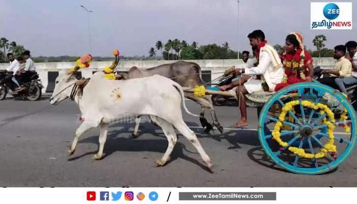 Groom takes Home Bride in Rekla Vehicle