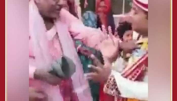 Shocking Wedding Video: Father in Law Beats Groom with Slipper