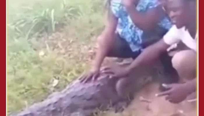 Shocking Crocodile Attack viral Video, netizens in shock