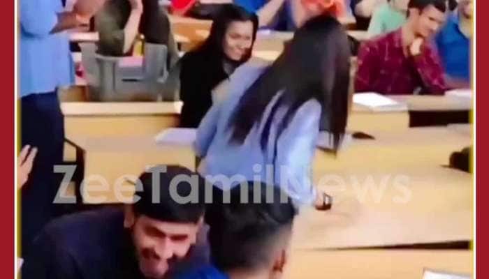 Funny Proposal Video: Monkey Proposes Girl in Classroom 