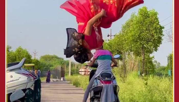 Woman Flies in Air Unbelievable Woman Stunt Dangerous Viral Video