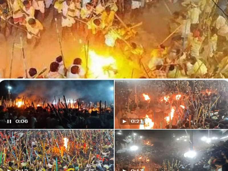 ஆந்திரா தடியடி திருவிழாவில் 3 பேர் பலி, 100க்கும் மேற்பட்டோர் காயம்