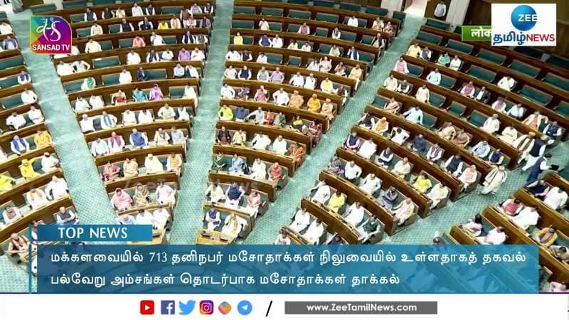 713 Bills pending in the Lok Sabha