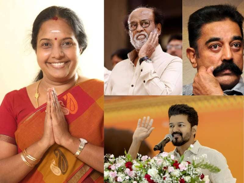 ரஜினிகாந்த், கமல், விஜய்யிடம் ஆதரவு கேட்போம்-வானதி சீனிவாசன் பேட்டி! title=