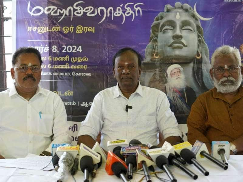 ஈஷா மஹாசிவராத்திரி விழா நேரலைக்கு ஏற்பாடு: புதுவை முதல்வர் மற்றும் அமைச்சர்கள் பங்கேற்ப்பு! title=