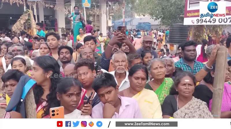 பூக்குழி இறங்கி நேர்த்திக்கடன் செலுத்திய பக்தர்கள்! 