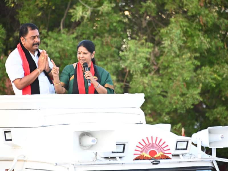 MP Kanimozhi Campaign : ’மோடி மட்டும் மீண்டும் ஆட்சிக்கு வந்தால்’ தாராபுரத்தில் கனிமொழி சொன்ன அந்த பாயிண்ட்!