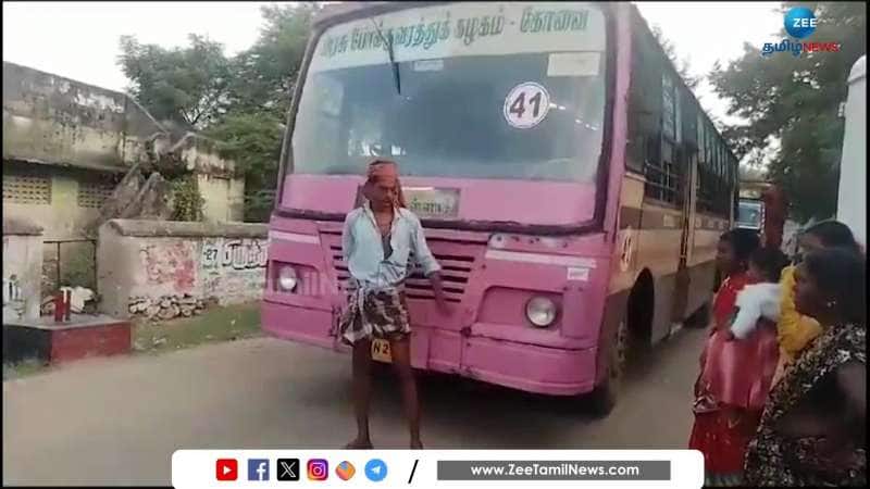 Man high in alcohol creates ruckus in front of bus