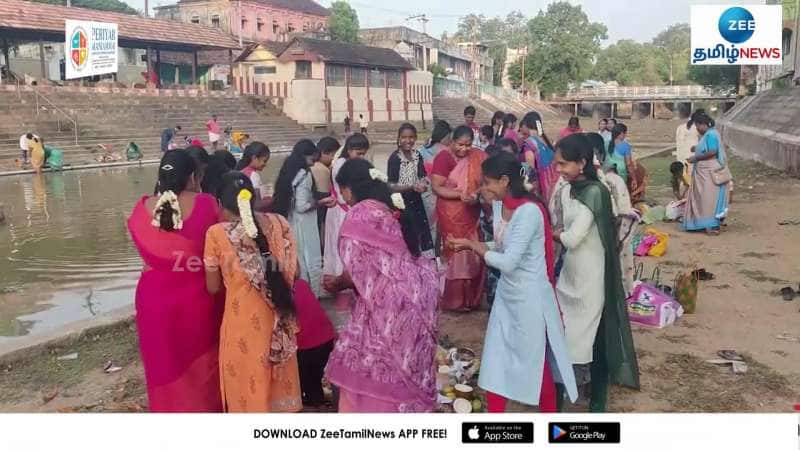 Devotees Celebrate Aadi Perukku at Cauveri Thula Kattam 