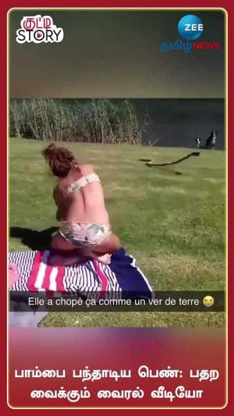 Snake Viral Video: Snake Attacks Girl See What happens next