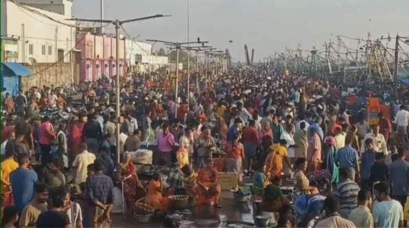 புரட்டாசி தொடங்குவதால் சென்னையில் மீன் விலை கிடுகிடு உயர்வு - அலைமோதிய கூட்டம் title=