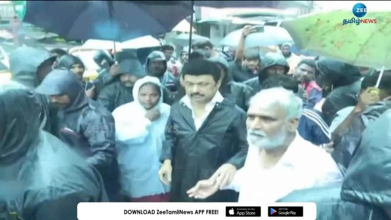 TN CM MK Stalin inspects relief activities amid heavy rain in Chennai