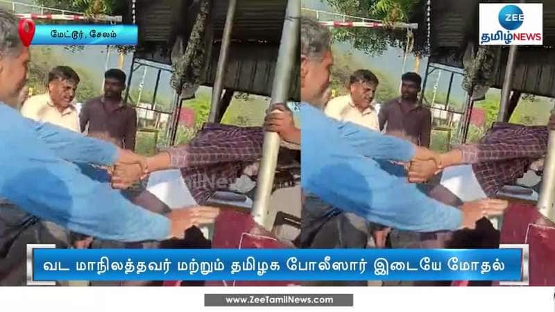 Clash between Tamil Nadu Police and North Indian Youth in Toll Gate