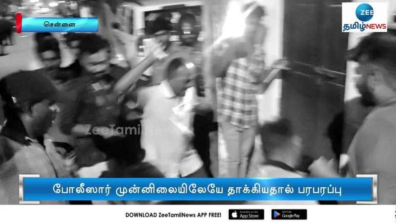 Youths attack a drug addict disturbing women on raod in Thiruvotriyur