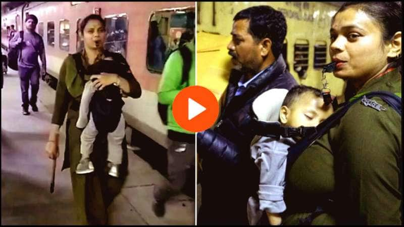 Viral Video: ஒரு பக்கம் குழந்தை.. மறுபுறம் கூட்டம்.. வைரலான பெண் காவலர் வீடியோ