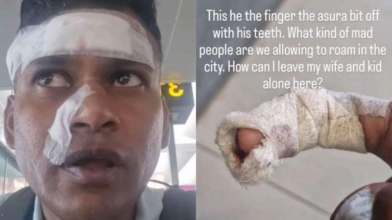 பெங்களூருவில் இந்திய விமானப்படை அதிகாரி மீது தாக்குதல் நடத்திய கன்னட கும்பல்.. வீடியோ!